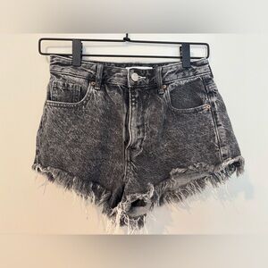 PacSun High Rise Festival Black Jean Shorts